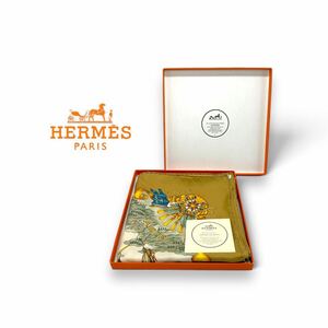 1円スタート美品☆HERMES エルメス 90 シルク ストール/スカーフ マルチカラー