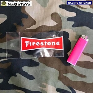 アメリカン レーシング ステッカー モーターサイクル系 耐水性加工 No.13 Firestone ファイヤーストーン タイヤ シール バイカーグッズ