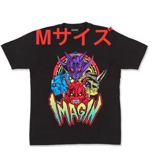 仮面ライダー電王 イマジン集合柄 Tシャツ MサイズSTUDIO696 プレミアムバンダイ 特撮 アパレル 黒