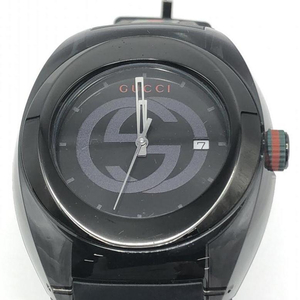 【中古】GUCCI SYNC 腕時計 YA137301 ブラック グッチ[240010437471]