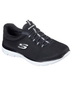 「SKECHERS」 ローカットスニーカー 23cm ブラック レディース