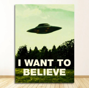 G993 X-FILES　X-ファイル　UFO　キャンバスアートポスター　50×70cm　インテリア　海外製キャンバス生地　A