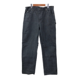 Dickies ディッキーズ ダック ペインターパンツ ブラック (メンズ W34 L32相当) 中古 古着 Q9662