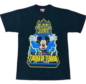 00s Vintage ディズニー タワーオブテラー Tシャツ Vintage Twilight Zone Tower Of Terror VintageDisney Мサイズ