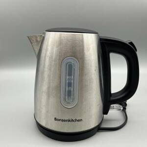 Bonsenkitchen 電気ケトル 容量 1.0L 沸騰自動電源OFF ポット 空焚き防止 ステンレス EK8005 動作確認済