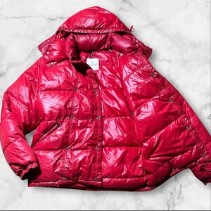 定価25万!!!化け物級の真紅!!!【モンクレール MONCLER】2way◎カラコルム ダウンジャケット L相当 赤 レッド 肉厚 ワッペン