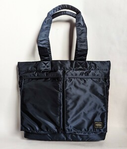 ★美品★ PORTER アイアンブルー トートバッグ バッグ IRON BLUE TANKER タンカー