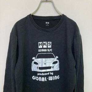 古着★ホンダS2000プリントＴシャツ 長袖 ロンＴ ブラック 黒 メンズ M　HKS