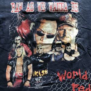 ヴィンテージtシャツ　2001年製　wwf　tシャツ　2000s　WWE　00s　2000年代　ロック　トリプルH　ストーンコールド　ケイン　プロレス　