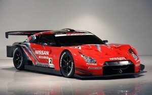 日産 GT-R スーパ－GT NISMO 絵画風 壁紙ポスター 特大ワイド版921×576mm（はがせるシール式）001W1