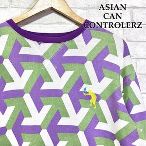 ASIAN CAN CONTROLERZ 美色 クルーネックスウェット 総柄