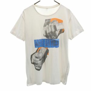 ディーゼル プリント 半袖 Tシャツ LL ホワイト DIESEL メンズ