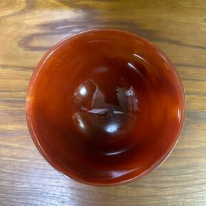 中国美術 赤瑪瑙製 玉碗 茶碗 器　中国陶磁朝鮮陶磁李朝工芸高麗中国古玩