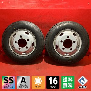 【個人宅配送不可】新車外し品 185/85R16 16×5.5J 116.5-8TC 5H 2022～2023年製 エルフ等 タイヤ＆ホイール2本SET【47139900】