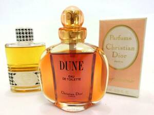 Christian Dior・ディオール★レディース香水3点セット DUNE／デューン Miss Dior Diorissimo/ディオリッシモ EDT50ml 54ml 7.5m 中古 A011