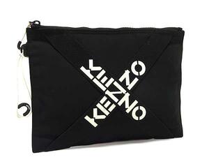 1円 ■美品■ KENZO ケンゾー ナイロン セカンドバッグ クラッチバッグ メンズ レディース ブラウン系 FJ3188