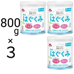 森永はぐくみ800g缶×3 (計3缶) 粉ミルク