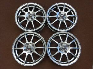 A-63　A-TECH SCHNEIDER　15×4.5J ET43 PCD100 4H 4本　比較的 程度良好　軽量　Racing　sports　軽自動車　等に是非　！