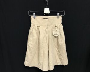 FOXEY GOLF CLUB キュレットパンツ ワイドパンツ ボトムス スカート風フォクシー ベージュ *4