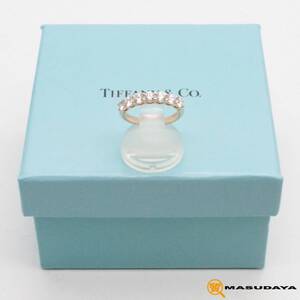 ◆◇【美品】Tiffany & Co. ティファニー ハーフサークル バンドリング AU750/D0.93ct◇◆