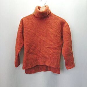 ◇ HAMILTON LAMBSWOOL×URBAN RESEARCH DOORS タートルネック 長袖 ニット サイズone オレンジ レッド レディース E