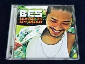 直筆サイン付 CDアルバム ◆ BES べス 【 MUSIC IS MY ROAD 】 ◆ ジャパン レゲエ 帯付 シール付 ◆管理59489