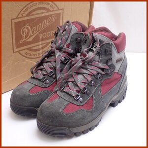 ◆Danner/ダナー トレッキングシューズ 5.5/レディース23cm相当/チャコール×ワインレッド系/スエード×メッシュ/DL-9860&0000005349