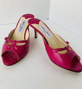 美品◆JIMMY CHOO ジミーチュージミーチュウ　ミュール　サンダル34.5