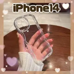 iPhoneケース　iPhone14　韓国　なみなみ　クリア