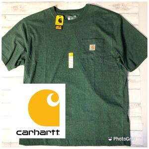 タグ付き新品　未使用　カーハート　carhartt L ルーズフィット　ポケT 杢グリーン