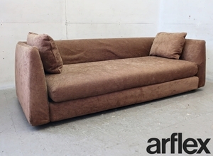 ■P334■美品■arflex/アルフレックス■BASAMENTO2/バザメント■90万円～■3人掛けソファ/3PSOFA■ファブリック■フェザークッション■