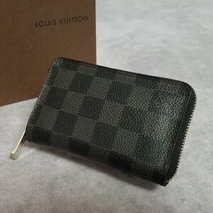 【良好　クリーニング済】　LOUIS VUITTON　ルイヴィトン　ダミエ　グラフィット　ジッピー　コインパース　コンパクト財布　N63076　5100