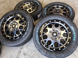 4本セット XTREME-J XJ04 14x4.5J 4/100 +43 GBM MUDSTAR RADIAL A/T 165/65R14 ホワイトレター ハスラー キャスト アクティバ 軽自動車