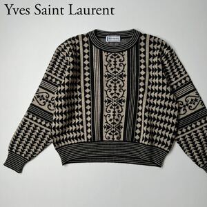 良品 Yves Saint Laurent イヴサンローラン YSL ニット　セーター vintage ヴィンテージ　長袖 キッズ　130