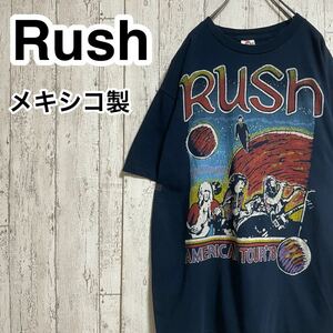 ☆送料無料☆ ALSTYLE アルスタイル RUSH ラッシュ 半袖 バンドT Lサイズ プリント メキシコ製 ビッグサイズ 21-220