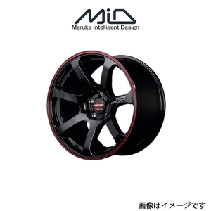 MID RMPレーシング R07 アルミホイール 4本 ノートAUTECH CROSSOVER 13系(16×6J 4-100 INSET43 ブラック/リムレッドライン)RMP RACING R07