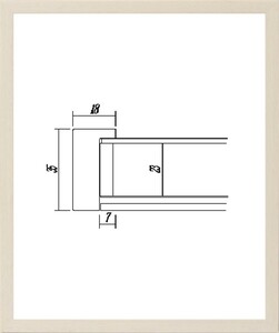 デッサン用 額縁 木製 UVカットアクリル付 7916 太子 ホワイト