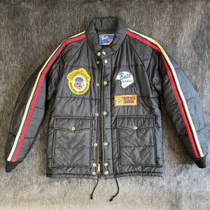 リアルマッコイズ ブコ BUCO 70s 黒 キルティングジャケット M ベタつき除去済み TALONジッパー 刺繍ワッペン F&E