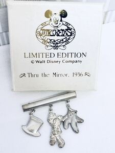 ディズニー ミッキーマウス ブローチ 300個限定 ミッキーの夢物語 SILVER925 シルバー製 300/099 箱付 日本製 中古品 現状品