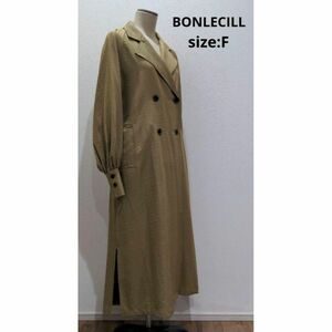 BONLECILL バックヨークデザイン ボリュームスリーブ トレンチコート F