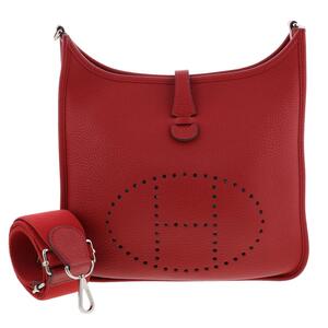 【即日発送・水曜定休日・木曜発送】HERMES エルメス バッグ ショルダー/メッセンジャーバッグ Red Taurillon Clemence エヴリンⅢ PM