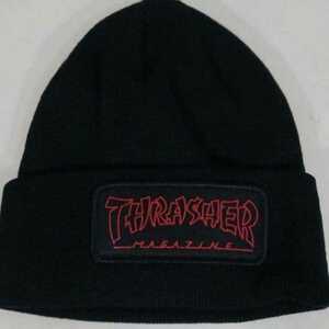 THRASHER スラッシャー ニットキャップ マグロゴパッチ ブラック