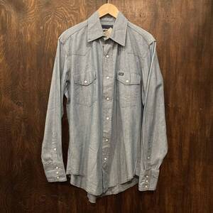 Wrangler ラングラー 長袖シャツ ウェスタンシャツ シャンブレーシャツ シャンブレー