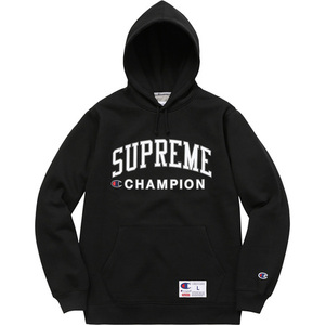 希少★新品本物【黒★Mサイズ】★Champion Hooded Sweatshirt チャンピオン フーデッド 正規店購入 限定 レア 入手困難 Supreme 2017ss