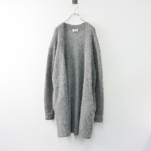 アクネストゥディオズ ACNE STUDIOS RAYA SH MOHAIR モヘヤミックス ニット カーディガン XXS/グレー 羽織り ニット 【2400013893145】