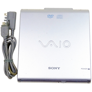 ( 動作未確認 ) Sony VAIO 外付け DVD-RWドライブ PCGA-DVRW1 本体と配線 ソニー 現状品 汚傷有 ジャンク 配送はクロネコゆうメール可
