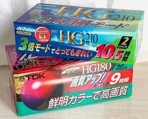 ★未開封品 美品★ 希少 VHSビデオテープ 5本セット （TDK HG180×3本 ＋ Victor HG210×2本）