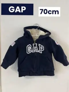 GAP ネイビーボアパーカー70cm