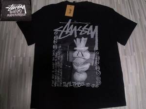 ★即決★早い者勝ち！未使用新品 タグ付き STUSSY Tシャツ【ティキ】 メンズ サイズM ブラック TIKI ステューシー