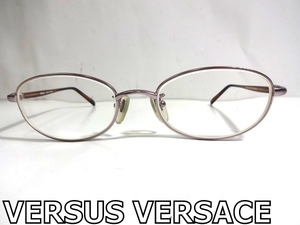 X4G024■ ヴェルサス ヴェルサーチ VERSUS VERSACE 日本製 MOD. VE21129 メタルピンク系ラメ入り ブルーライト メガネ 眼鏡 メガネフレーム